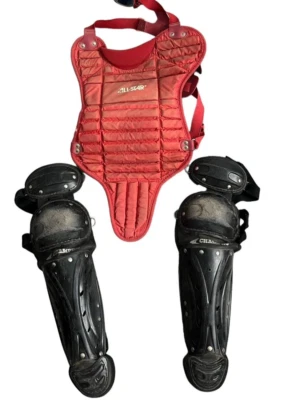 Youth Catchers Umpire Baseball All Star Chest Protector and Champro Shin Guards - Изображение 1 из 4