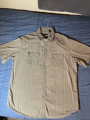 Structure Mens Western Cowboy Shirt Geometric Stripe Pearl Snap Size L - Image 1 of 4