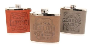 History & Heraldry Top Bloke - Hip Flask - Pre-Personalised Names - Men's Gifts - Picture 1 of 81