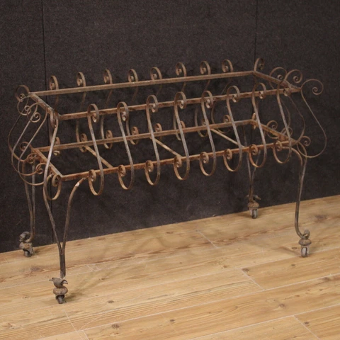 Vintage wrought iron Italian planter outdoor furniture 70s garden 20th century Cover