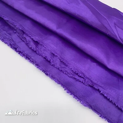 Purple Taffeta Fabric By The Yard- Solid Poly Taffeta Fabric- Decoration - Image 1 of 4