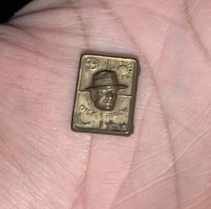 1938 Dick Tracy Quäker Hafer Geheimfach verstellbar Messingring Abdeckplatte - Bild 1 von 3