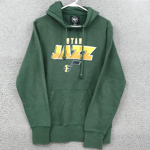 '47 Sweater Adult Small Green Fleece Utah Jazz NBA Pullover Hoodie Mens 28593 Cover
