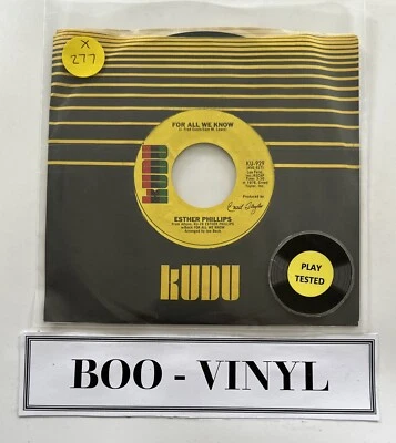 Esther Phillips - For All We Know 7” Soul Funk Disco Vinyl Record EX / VG+ - Image 1 of 4