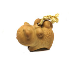 Japanese Clay Bells # 1 Lucky Charm good fortune Handmade Ceramic bell