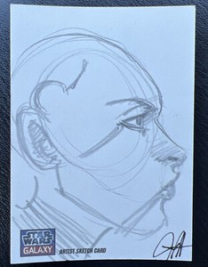 2012 Topps Star Wars Galaxy Series 7 Sketch 1/1 ASAJJ VENTRESS by HICKMAN