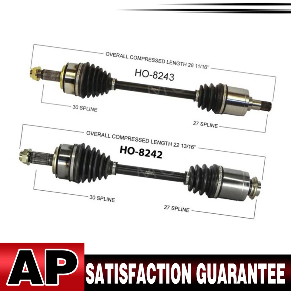 Eje delantero TrakMotive 2X CV eje articulado para 2009 2010 2011 Acura TSX L4 2,4 L Foto 1 de 4