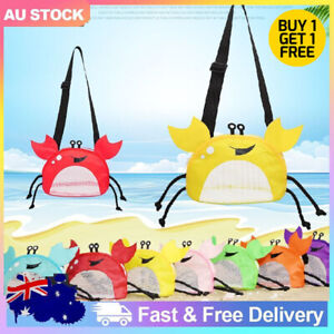 NEW Outdoor Travel Mesh Bag Beach Toy Tote Crab Backpack Handbag Storage Bag AU