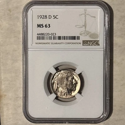 1928-D Buffalo Nickel NGC MS63 Better Date 5C Beautiful Buffalo 🔥🔥🦬 Must Sell - Image 1 of 4