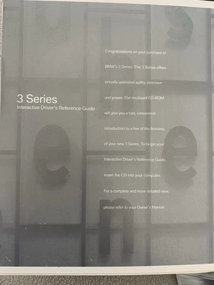 1999 - 2005 宝马 320i 323i 325i 328i 330i E46 车主手册/CD 盒 — 第 1/4 张图片