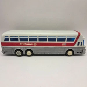 Vintage Trailways Bus reibungsbetrieben Kunststoff 10" lang Made in Hong Kong - Bild 1 von 8