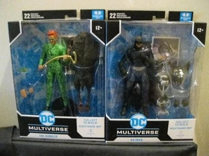 mcfarlane batman und riddler neuwertig in box mit manbat baf teil 2 figuren set - Bild 1 von 1