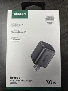 Chargeur mural rapide UGREEN 30W USB C Nexode pliable GaN - Photo 1 sur 4