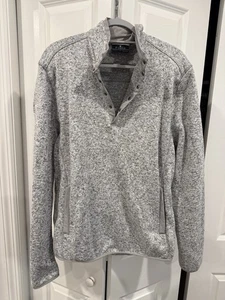 Fossa grauer Strickpullover mit Druckknopf T-Mobile Logo Herren Größe L " - Bild 1 von 3