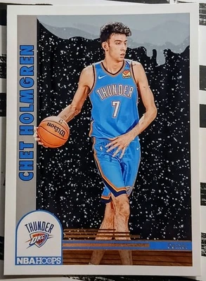 2022-23 Panini NBA Hoops Chet Holmgren Rookie Thunder Gold Foil SP #283 casi nuevo-como nuevo radiocontrol Foto 1 de 2