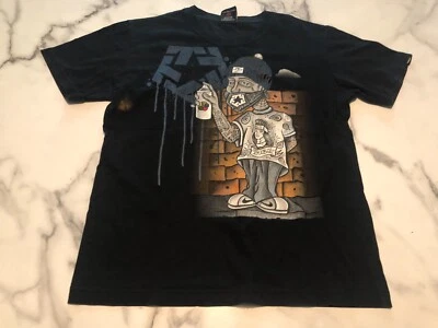 Camiseta Tribal Bear Para Hombre M Negra Algodón Estampado Gráfico Cuello Redondo Manga Corta Foto 1 de 4