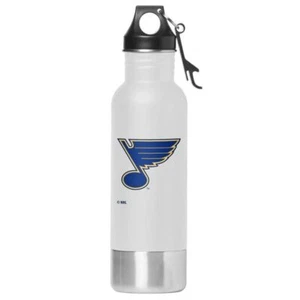 St Louis Blues Bierflasche Aluminium Kühler mit Flaschenöffner Kommt Neu 14 Oz - Bild 1 von 5