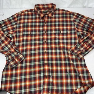 Camisa Orvis roja/naranja/verde a cuadros manga larga con botones - 2XLarge para hombre - Imagen 1 de 7