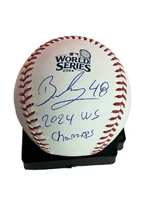 BRUSDAR GRATEROL FIRMADO SERIE MUNDIAL 2024 BÉISBOL "2024 WS CHAMPS" PSA - Imagen 1 de 2