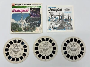 GAF View-Master 3 Reel Packet Walt Disney World Fantasyland H25 Vintage - Picture 1 of 10
