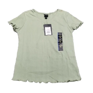 Art Class Girls Short Sleeves Cinch Shirt Large Size 10/12 Olive Green Top - Picture 1 of 10