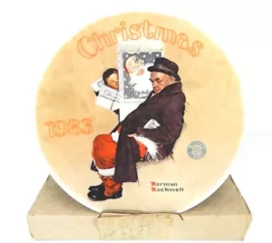 Santa in the Subway By Norman Rockwell - Knowles Porcelain Plate #A11248 IOB - Picture 1 of 6