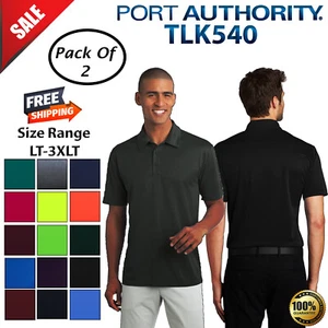 Pack Of 2 Port Authority TLK540 Mens Big & Tall Short Sleeve Performance Polo - Picture 1 of 5