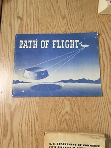 Vintage Path Of Flight Book 1946 Flying Info Navigation aids Charts Illustrated - Imagen 1 de 7