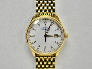 MOVADO SWISS HERITAGE CALENDOPLAN 40mm GOLD TONE STAINLESS STEEL - Picture 1 of 15