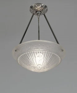 JAMAIN & FRONTISI : French 1930 art deco pendant ........ chandelier lamp France - Picture 1 of 8