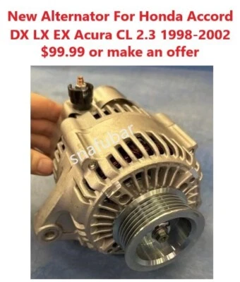 New Alternator For Honda Accord DX LX EX Acura CL 2.3 1998-2002 31100-PAA-L71 - Image 1 of 4