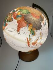 Nova Rico Colombo Illuminated 30cm Relief Globe. Wooden Base, Few Small Marks