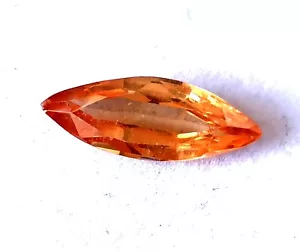 Natural 7.20 Carat ZIRCON Orange Marquise Shape Loose Cambodian Cut Gemstone - Picture 1 of 4