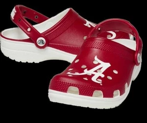 Crocs University of Alabama Crimson Tide Classic Clogs Red White Bama Mens 11 - Picture 1 of 4