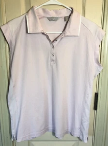Callaway Womens Athletic Golf XL Pink Half Button Tank Top - Picture 1 of 3