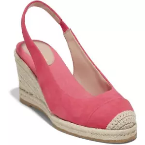Cole Haan Womens Red Suede Slingback Sandals Shoes 5 Medium (B,M) BHFO 7468 - Picture 1 of 2