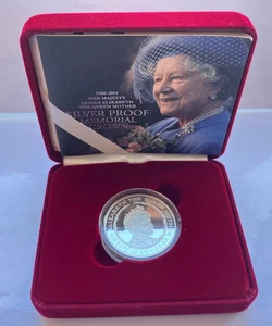 Simply Coins~ 2002 SILVER PROOF QUEEN MOTHER MEMORIAL 5 FIVE POUND COIN - Picture 1 of 10