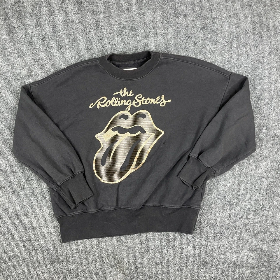Abercrombie Niños Rolling Stones Sudadera Niños 13/14 Negro Gráfico Pullover Foto 1 de 4