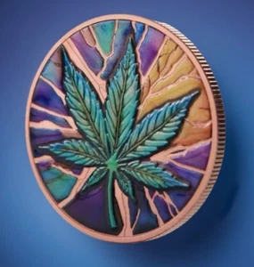Cool2Coin Cannabis 420 Doble Cara Serie #1 33g Cobre Limitado 25.000 COMO NUEVO - Imagen 1 de 6