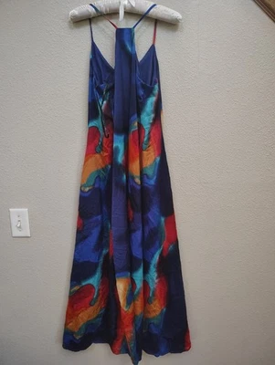  Y2K Nicole Miller Multicolor  Sweetheart Straps Sleeveless Maxi Dress S NWT - Image 1 of 4