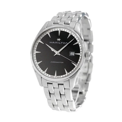 Часы мужские HAMILTON Jazzmaster Gent H32451131 черные нержавеющая сталь новые в коробке - Изображение 1 из 4