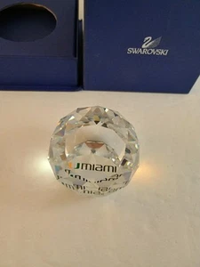 Swarovski crystal paperweight 2.5 inch UMiami With Box - Picture 1 of 5