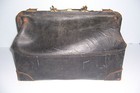 ANTIQUE BLACK LEATHER LARGE MEDICAL DOCTOR BAG