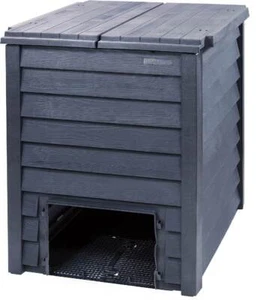 GARANTIA Thermo Wood Komposter Kunststoff anthrazit-braun 400 L inkl Bodengitter - Bild 1 von 10