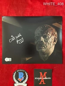 ¡FOTO TED BLANCA AUTOGRAFIADA FIRMADA 8x10! ¡JASON! ¡VIERNES 13! ¡AUTENTICIDAD BECKETT! - Imagen 1 de 6