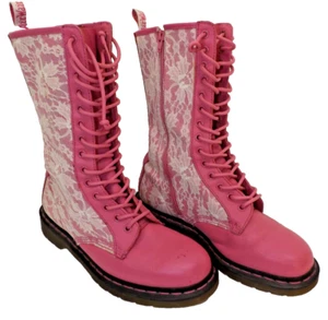 Dr. Martens 115556 hohe rosa Schnürstiefel 14 Ösen – Damengröße 10 - Bild 1 von 19