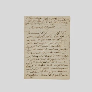 Autografo Giuseppina Guacci Nobile lettera autografa firmata 1835 - Picture 1 of 3