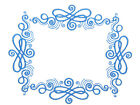 Blue Filigree Embroidered quilt label add your own person message custom text