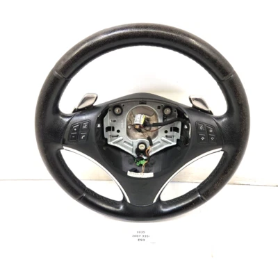 ✅ 06-10 Volante deportivo OEM BMW E92 E93 335 CUERO negro con palancas de cambio * Foto 1 de 4