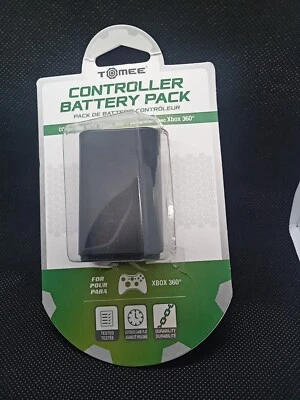 Tomee 充电控制器电池组适用于 Xbox 360 - 黑色 — 第 1/3 张图片